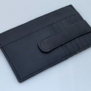 Card Holders Wallet Black Genuine Leather Handmade